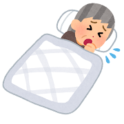 長引く咳のイラスト
